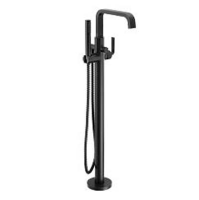 Moen Matte Black One-Handle Tub Filler Includes Hand Shower by Moen
