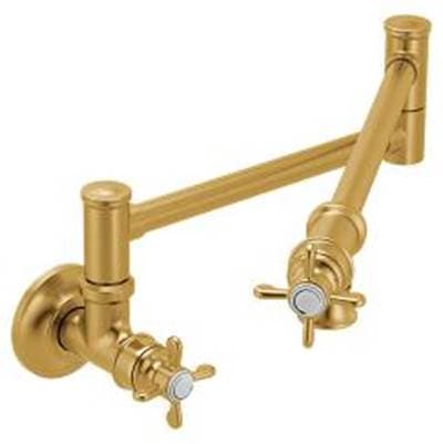 Moen Brushed gold two-handle kitchen faucet