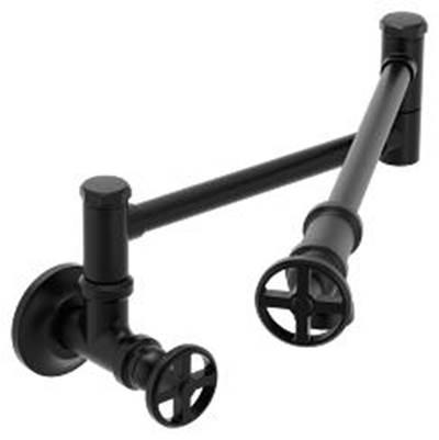 Matte black two-handle kitchen faucet by Moen