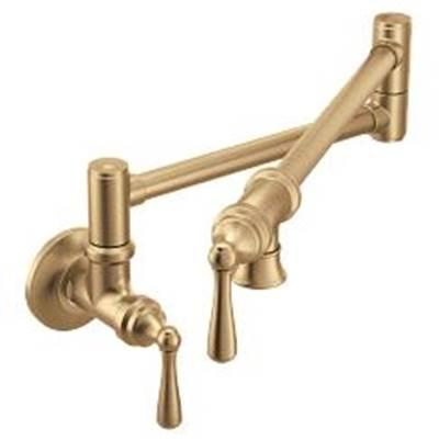 Chrome Two-Handle Kitchen Faucet - Bronzed Gold