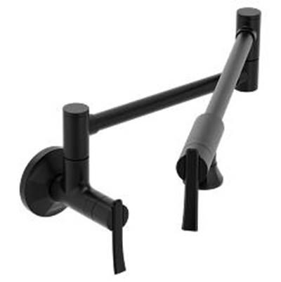 Matte black two-handle kitchen faucet by Moen