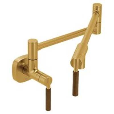 Moen Brushed gold two-handle kitchen faucet by Moen