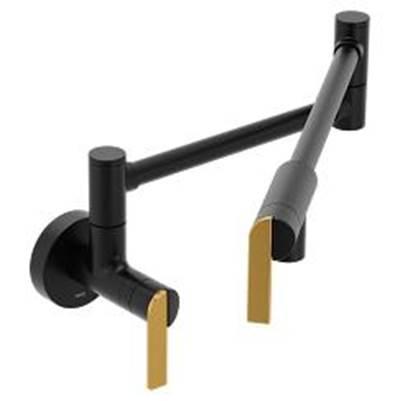 Matte black two-handle kitchen faucet by Moen