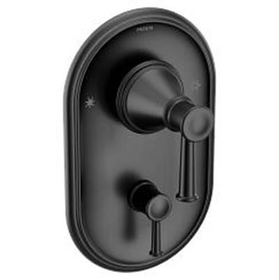 Matte black Posi-Temp(R) with diverter valve trim by Moen