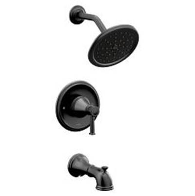 Matte black Posi-Temp(R) tub/shower by Moen