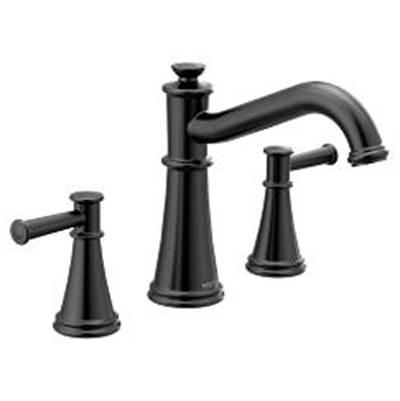 Moen Matte black two-handle roman tub faucet by Moen