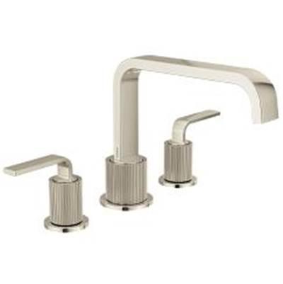 Moen Brushed Nickel/Polished Nicke Two-Handle Roman Tub Faucet - Brushed Nickel With Polished Nicke by Moen