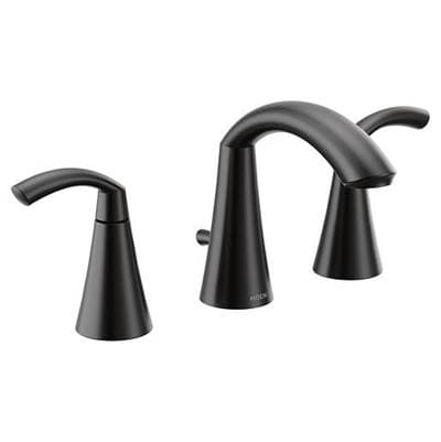 Moen Matte Black Two-Handle Bathroom Faucet by Moen