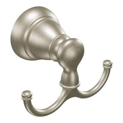Moen Brushed Nickel Double Robe Hook