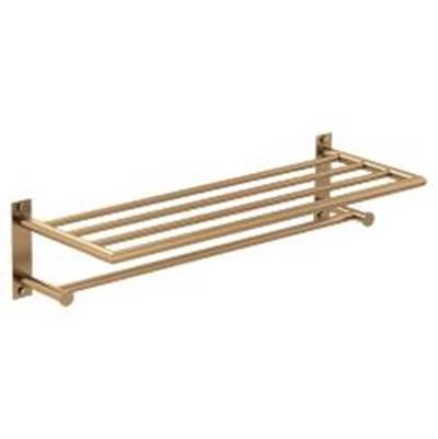 Arlys Towel Shelf Bzg Wh - Bronzed Gold