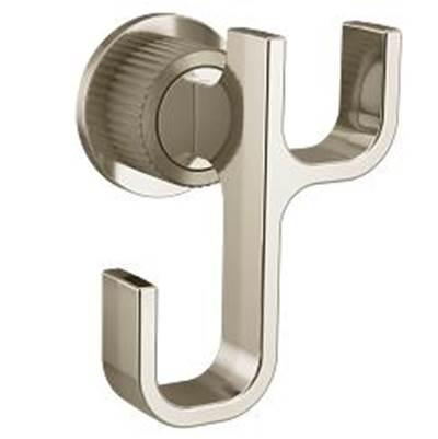 Moen Brushed Nickel/Polished Nicke Double Robe Hook - Brushed Nickel Polished Nicke by Moen