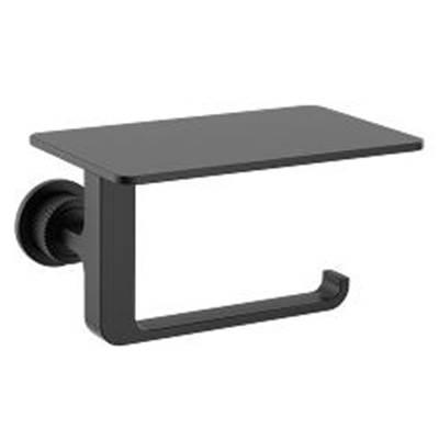 Moen Cambium Single Paper Holder W/shelf, Bl - Matte Black by Moen