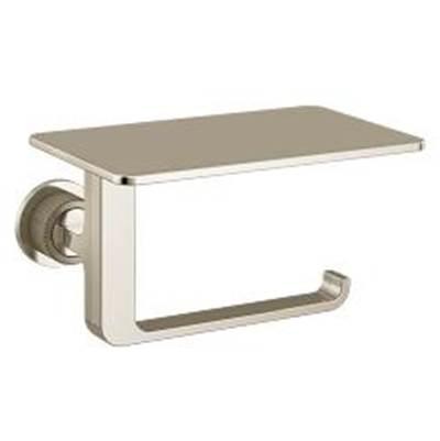 Moen Cambium Single Paper Holder W/shelf, Bn+ - Brushed Nickel Polished Nicke by Moen