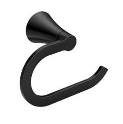 Moen Matte Black Towel Ring by Moen