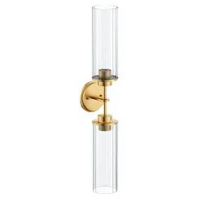 Brushed Gold Two Globe Bath Light by Moen