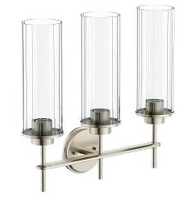 Moen Brushed Nickel Three Globe Bath Light by Moen