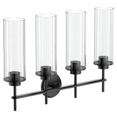Moen Matte Black Four Globe Bath Light by Moen