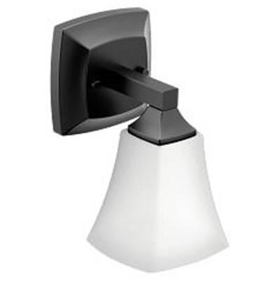 Moen Matte Black One Globe Bath Light by Moen
