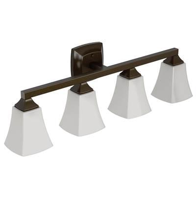 Moen Oil Rubbed Bronze Four Globe Bath Light by Moen