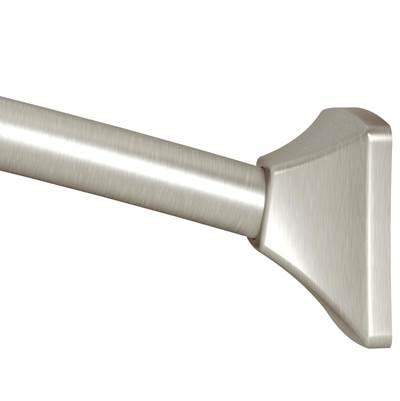 Brushed Nickel Adjustable Curved Shower Rod by Moen