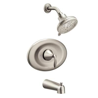 Moen Eva Posi-Temp Eco-Performance Tub and Shower Trim Kit, Valve Required, Brushed Nickel by Moen