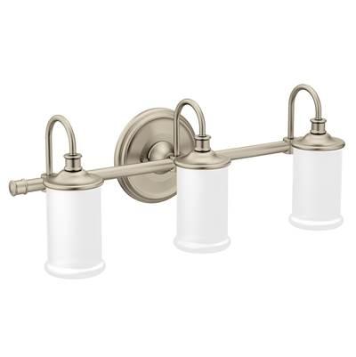 Moen Brushed Nickel Three Globe Bath Light by Moen