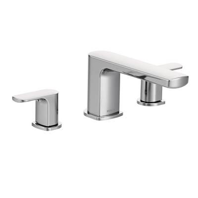 Moen Rizon 2-Handle Deck-Mount Roman Tub Faucet Trim Kit in Chrome (Valve Sold Separately) by Moen
