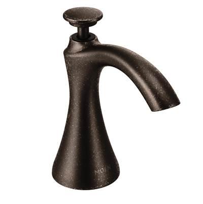 Moen Transitional Deck Mounted Kitchen Soap Dispenser with Above the Sink Refillable Bottle, Oil Rubbed Bronze by Moen
