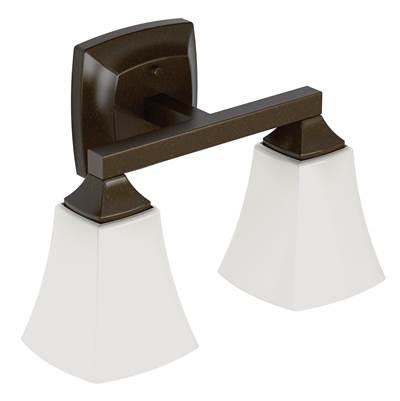 Moen Oil Rubbed Bronze Two Globe Bath Light by Moen