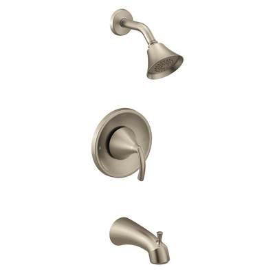 Moen Glyde Single-Handle Eco-Performance Posi-Temp Tub and Shower Faucet Trim Kit in Brushed Nickel (Valve Sold Separately) by Moen