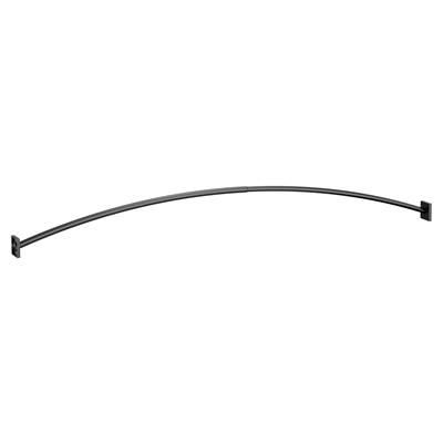 Moen Matte Black Adjustable Curved Shower Rod by Moen