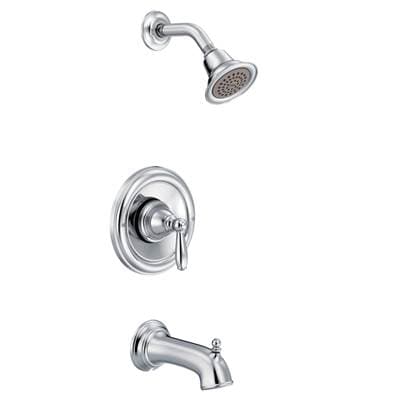 Moen Brantford Single-Handle 1-Spray Posi-Temp Tub and Shower Faucet Trim Kit in Chrome (Valve Sold Separately)