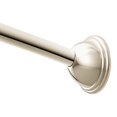 Polished Nickel Adjustable Curved Shower Rod by Moen
