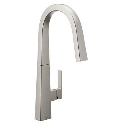 Moen Nio One-Handle Pull-down Kitchen Faucet with Power Clean, Includes Secondary Finish Handle Option, Spot Resist Stainless by Moen
