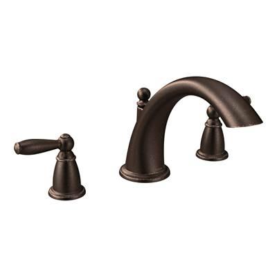 Brantford 2-Handle Deck-Mount Roman Tub Faucet Trim Kit in Oil Rubbed Bronze (Valve Sold Separately) by Moen