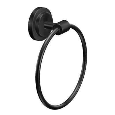 Moen Matte Black Towel Ring by Moen