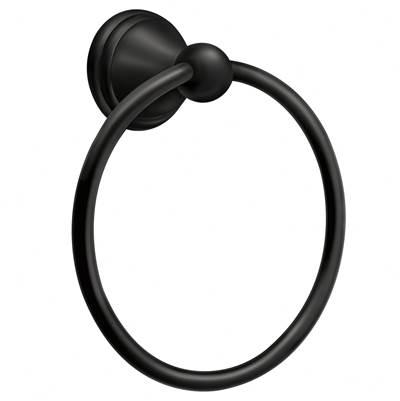 Moen Matte Black Towel Ring by Moen