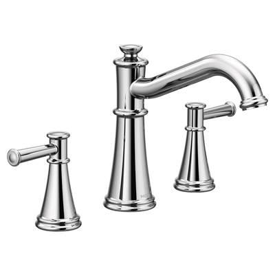 Belfield 2-Handle Deck-Mount Roman Tub Faucet in Chrome (Valve Sold Separately) by Moen