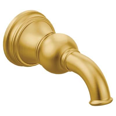 Moen Weymouth 1/2-Inch Slip Fit Connection Non-Diverting Tub Spout, Brushed Gold by Moen