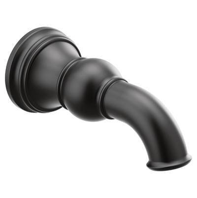 Moen Weymouth 1/2-Inch Slip Fit Connection Non-Diverting Tub Spout, Matte Black by Moen