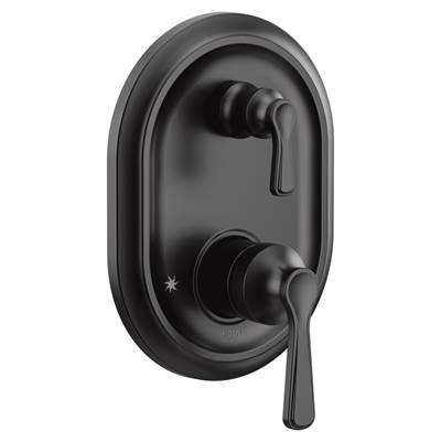 Moen Traditional M-CORE 3-Series 2-Handle Shower Trim with Integrated Transfer Valve in Matte Black (Valve Sold Separately) by Moen