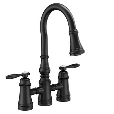 Moen Weymouth 2-Handle Bridge Faucet in Matte Black by Moen