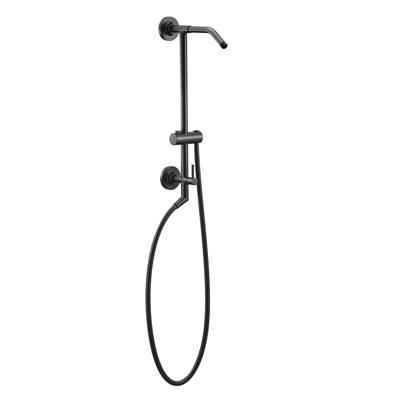 Shower Rail System with 2-Function Diverter in Matte Black (Valve Sold Separately)