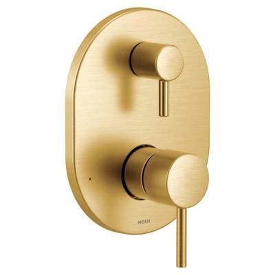 Moen Align M-CORE 3-Series 2-Handle Shower Trim with Integrated Transfer Valve in Brushed Gold (Valve Sold Separately) by Moen