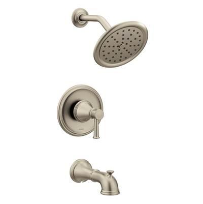 Belfield 1-Handle 1-Spray Posi-Temp Eco-Performance Tub and Shower Trim Kit in Brushed Nickel (Valve Sold Separately) by Moen