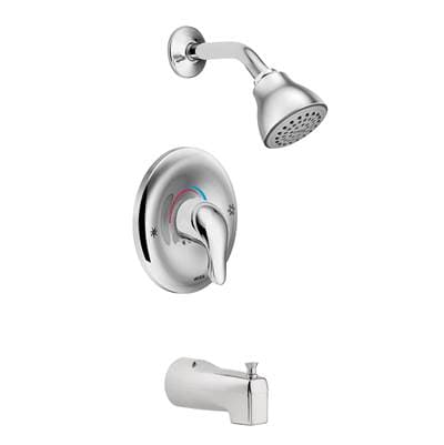 Moen Chateau Single Handle Posi-Temp Tub and Shower Faucet, Valve Included, Chrome by Moen