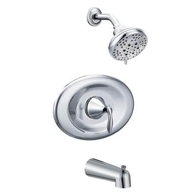 Moen Eva Posi-Temp Eco-Performance Tub and Shower Trim Kit, Valve Required, Chrome