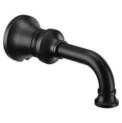 Moen Colinet Traditional Non-diverting Tub Spout with Slip-fit CC Connection in Matte Black by Moen