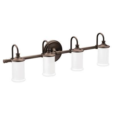 Moen Oil Rubbed Bronze Four Globe Bath Light by Moen