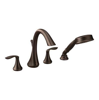Moen Eva 2-Handle Deck-Mount Roman Tub Faucet Trim Kit with Handshower in Oil Rubbed Bronze (Valve Sold Separately) by Moen